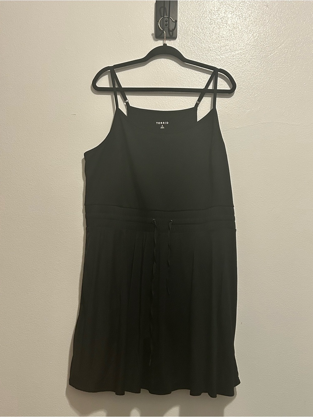 NWOT Torrid Active Black Cami Drawstring Waist Active Tennis Dress 3 3X